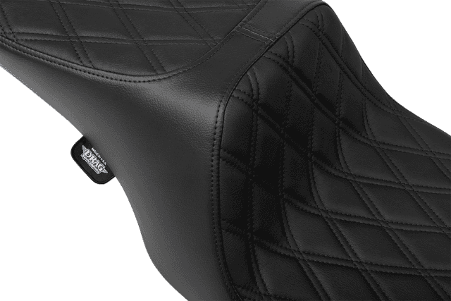DRAG SPECIALTIES SEATS 0801-1996 Predator 2-Up Seat - Vinyl - Double Diamond - Black Stitching- w/o Backrest - FL '97-'07 — image 3 of 4