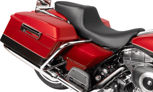 DRAG SPECIALTIES SEATS 0801-1999 Predator 2-Up Seat - Solar Leather - Smooth - w/o Backrest - FL '97-'07 — image 3 of 4