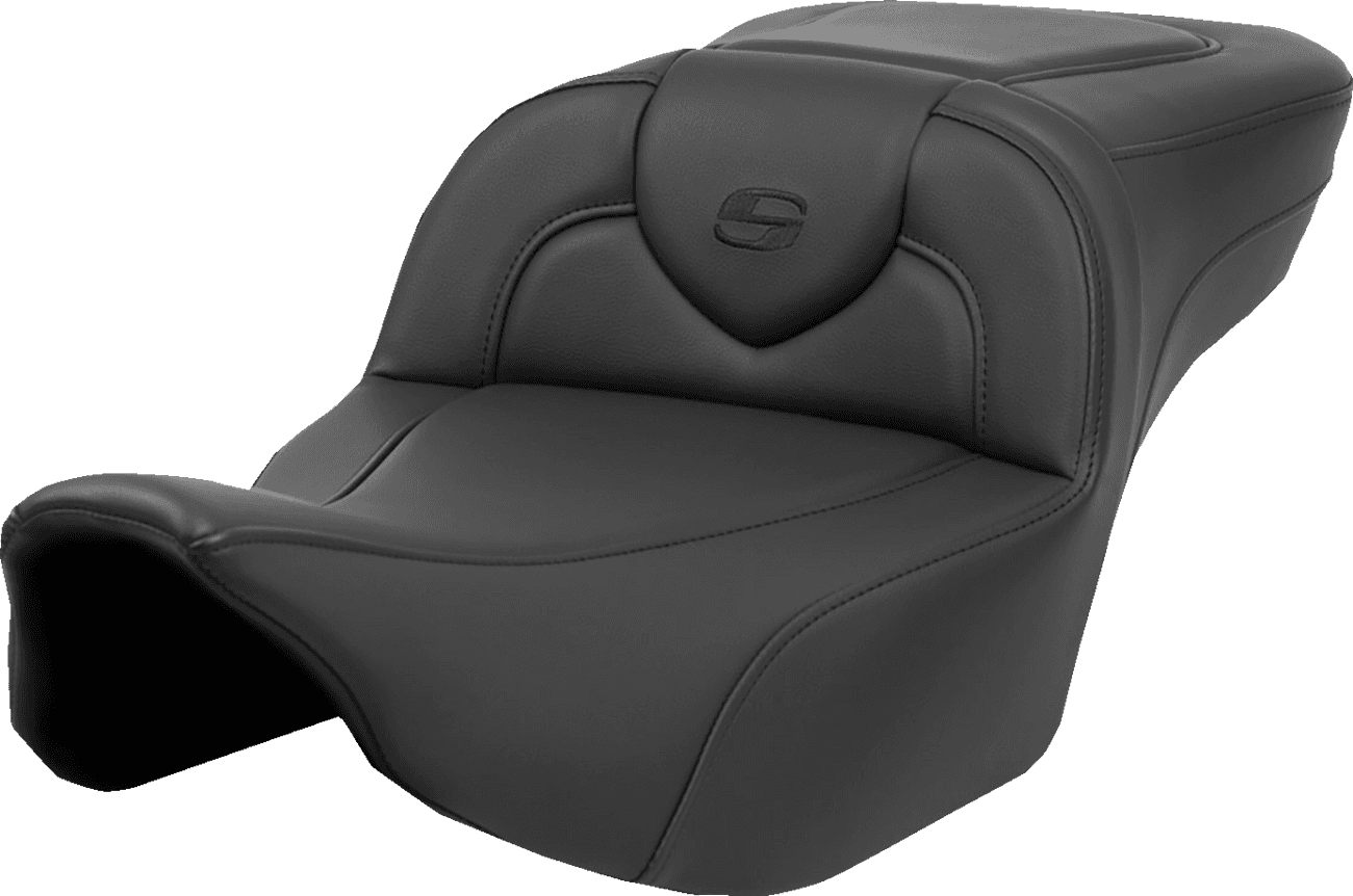 SADDLEMEN 0801-2050 Heated RoadSofa™ Seat - Extended Reach - Smooth - w/o Backrest - FLT/FLH ’23-‘24