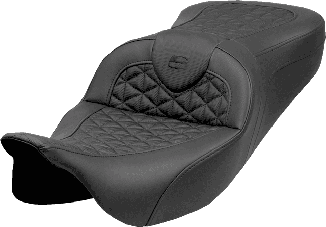 SADDLEMEN 0801-2052 RoadSofa™ Tri Gripper Seat - Standard Reach - w/o Backrest - FLH/FLT '08-'25