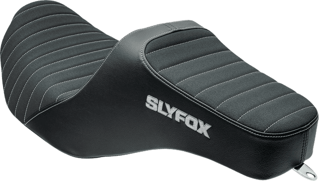 SLYFOX 08012057 High Noon Seat - Vinyl - Classic Stitch - Gray Logo - FLH/FLT '23-'24 — image 3 of 6