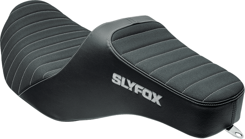 SLYFOX 08012057 High Noon Seat - Vinyl - Classic Stitch - Gray Logo - FLH/FLT '23-'24 — image 3 of 6