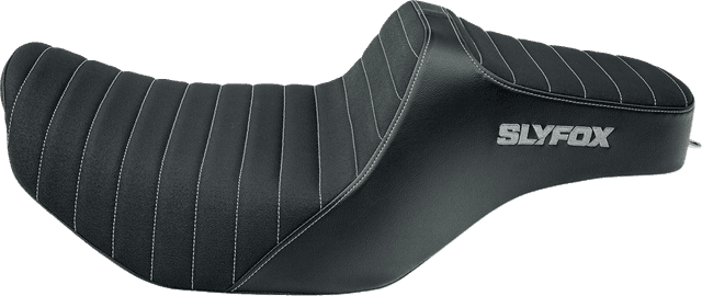 SLYFOX 08012057 High Noon Seat - Vinyl - Classic Stitch - Gray Logo - FLH/FLT '23-'24 — image 1 of 6