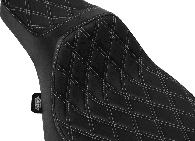 DRAG SPECIALTIES SEATS 0801-2060 Extended Reach Predator III Seat - Vinyl - Silver Double Diamond Stitch - FLT/FLH '23-'25 — image 2 of 4