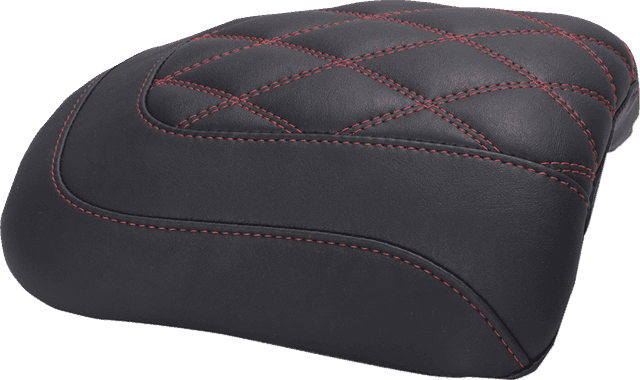 MUSTANG 0801-2110 Padded Passenger Seat Cowl - Double Diamond - Dark Cherry Stitch - FLT/FLH '23-'25