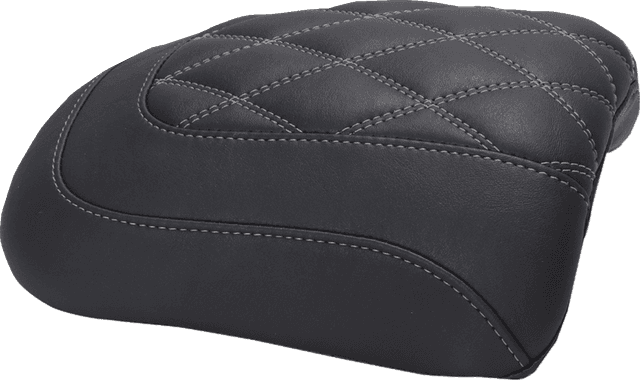MUSTANG 0801-2112 Padded Passenger Seat Cowl - Double Diamond - Gunmetal Stitch - FLT/FLH '23-'25