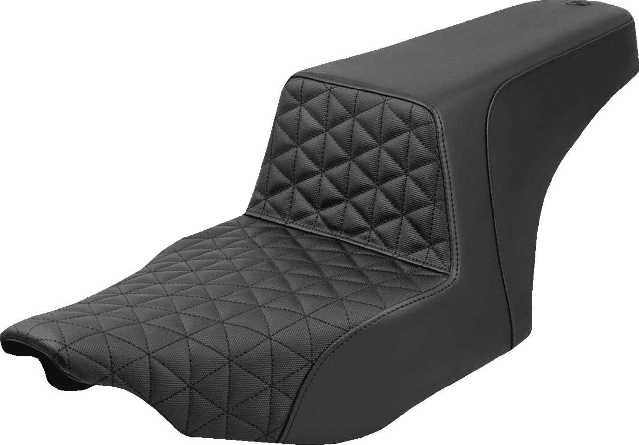 SADDLEMEN 0801-2132 Step-Up Seat - Tri-Gripper - Black - FLH/FLT '23-'25