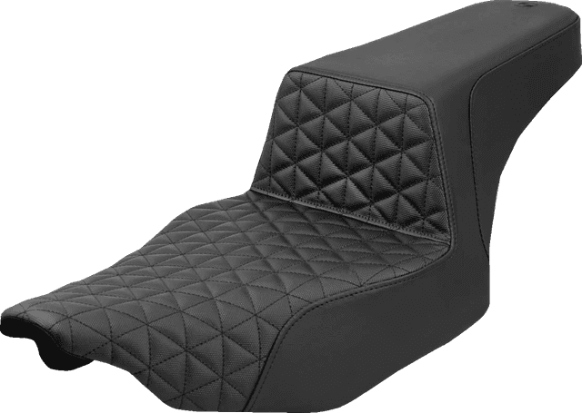 SADDLEMEN 0801-2133 Extended Step-Up Seat - Tri-Gripper - Black - FLH/FLT '23-'25 — image 1 of 2