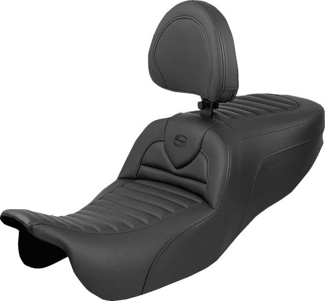SADDLEMEN 0801-2145 Roadsofa™ Seat - with Backrest - Tuck-n-Roll - FLRT/FLTRT '15-'25