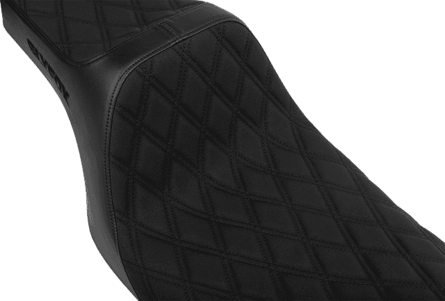 SLYFOX 08012152 High Noon Seat - Double Diamond - Black Logo - Black Stitch - FLH/FLT '08-'25 — image 2 of 2