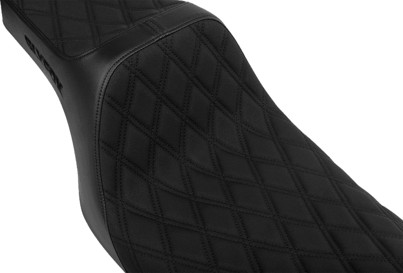 SLYFOX 08012152 High Noon Seat - Double Diamond - Black Logo - Black Stitch - FLH/FLT '08-'25 — image 2 of 2