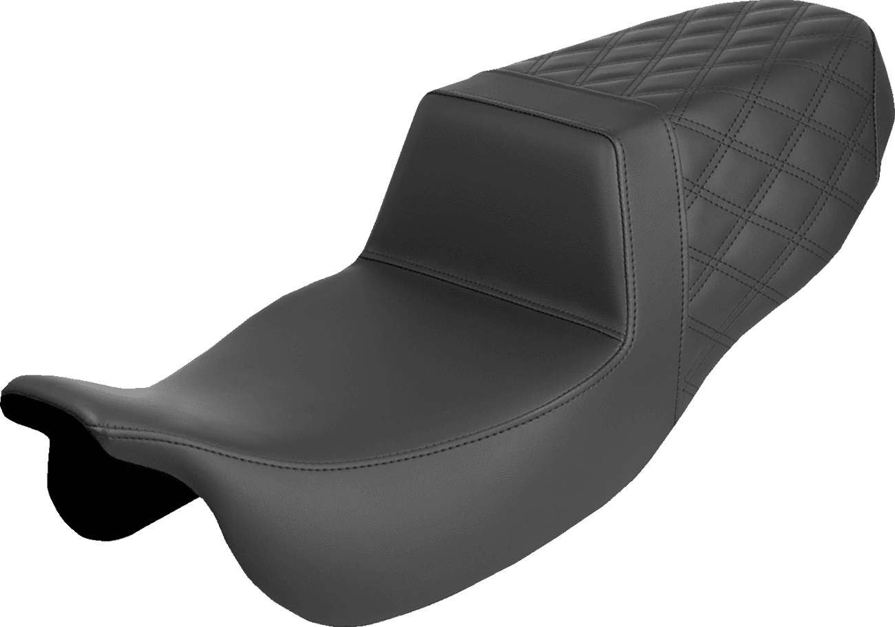 SADDLEMEN 0801-2156 Step-Up Seat - Rear Lattice Stitch - FLRT/FLTRT '15-'25