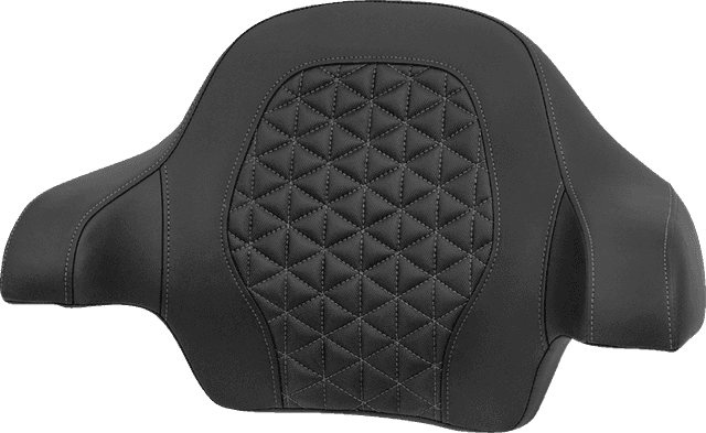 SADDLEMEN 0801-2250 Tour-Pak® Passenger Pad - Tri-Gripper - Gray Stitch - FLH/FLT '14-'25