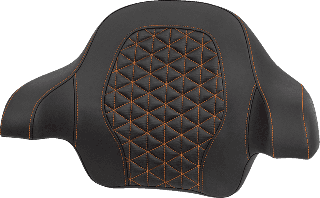 SADDLEMEN 0801-2251 Tour-Pak® Passenger Pad - Tri-Gripper - Orange Stitch - FLH/FLT '14-'25