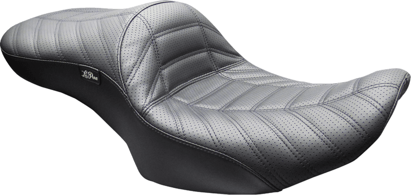 LE PERA 0801-2288 Maverick Seat - without Backrest - Indy Stitch - Black - FLH/FLT '23-'26