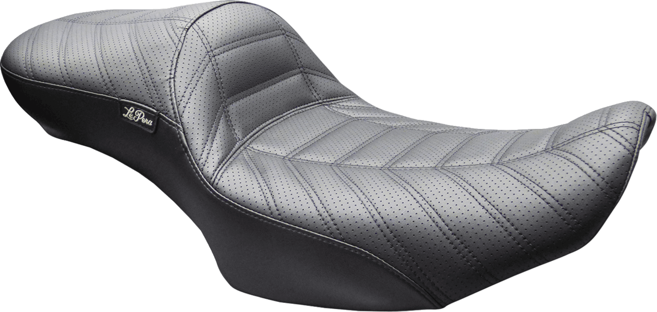 LE PERA 0801-2289 Maverick Daddy Long Legs Seat - Without Backrest - Black Indy Stitch - FLH/FLT '23-'26