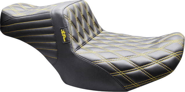 LE PERA 0801-2293 Tailwhip Seat - Double Diamond - Gold Stitch - FLH/FLT '23-'26