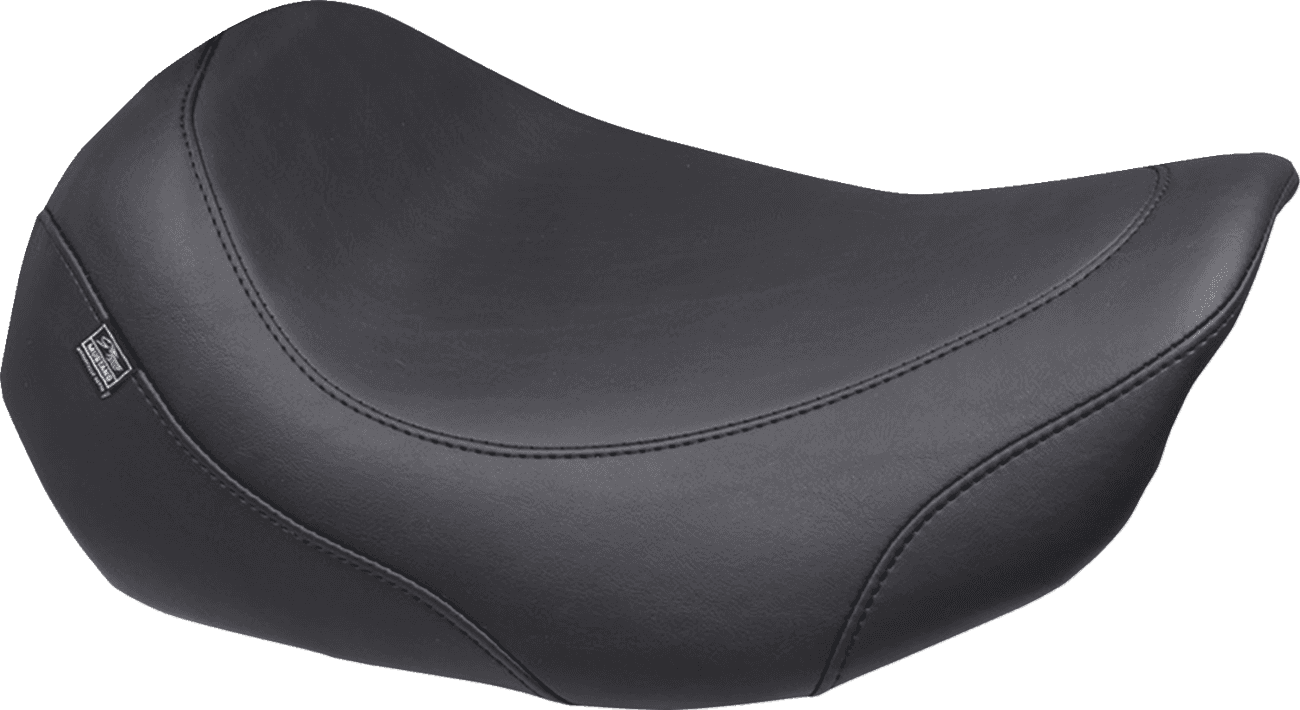 MUSTANG 0801-2303 Wide Tripper™ Solo Seat - No Backrest Receiver - Black Stitch - FLT/FLH '23-'26