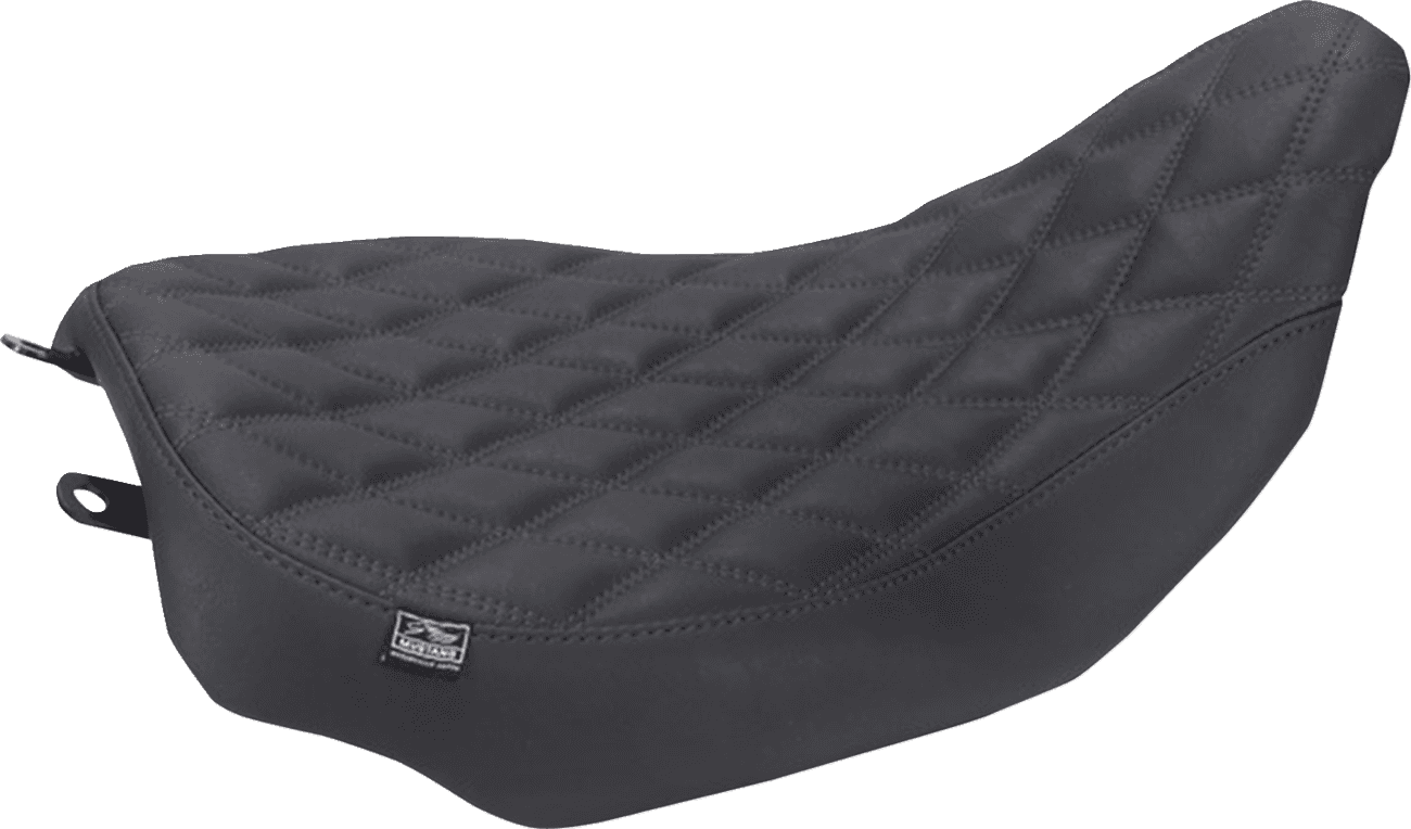 MUSTANG 0801-2319 Runaround™ Solo Seat - Double Diamond - Black Stitch - FLT/FLH '23-'26