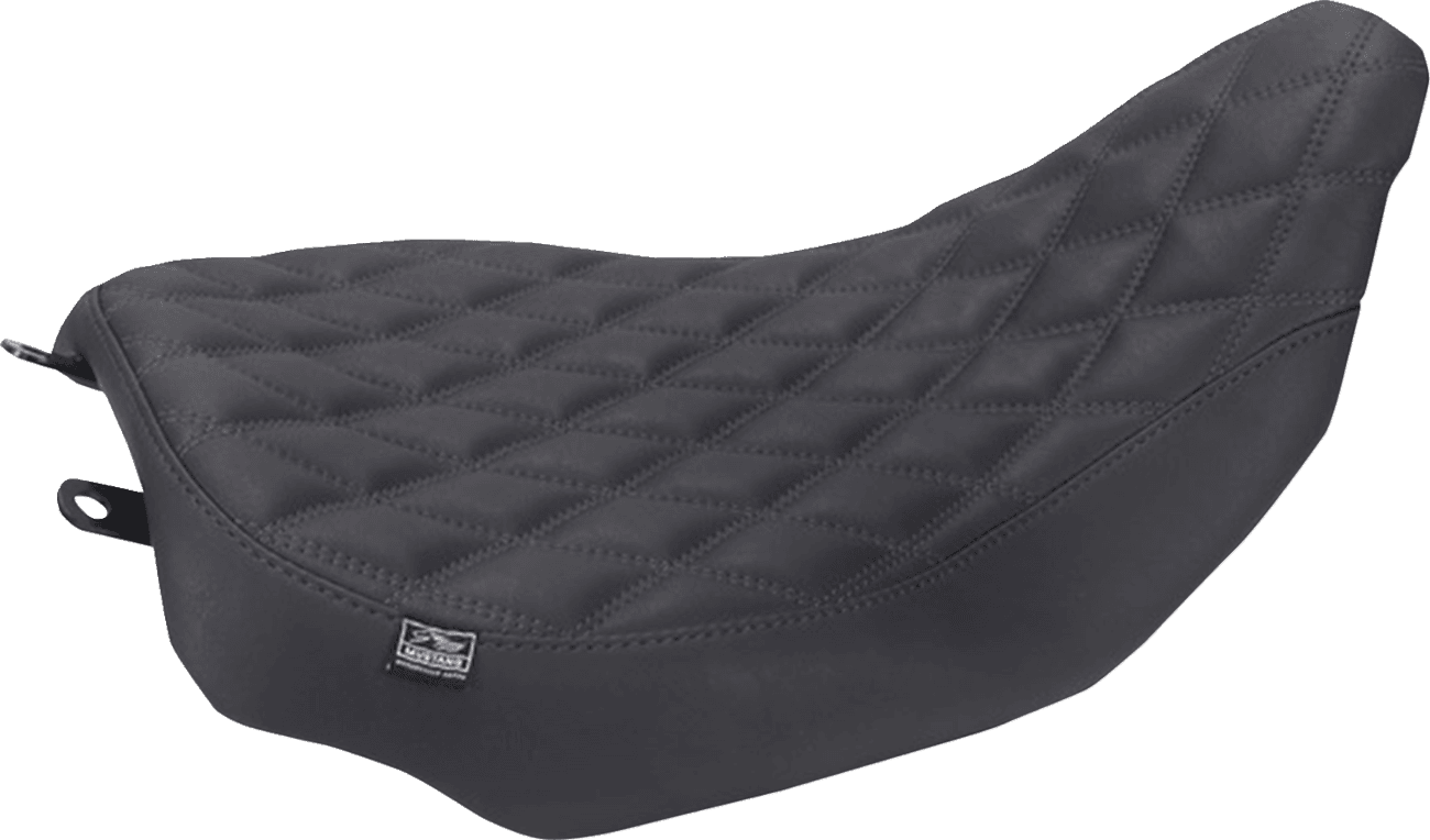 MUSTANG 0801-2319 Runaround™ Solo Seat - Double Diamond - Black Stitch - FLT/FLH '23-'26