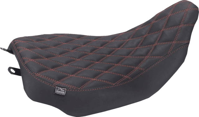 MUSTANG 0801-2321 Runaround™ Solo Seat - Double Diamond - American Beauty Stitch - FLT/FLH '23-'26