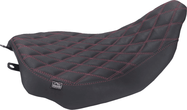 MUSTANG 0801-2322 Runaround™ Solo Seat - Double Diamond - Dark Cherry Stitch - FLT/FLH '23-'26
