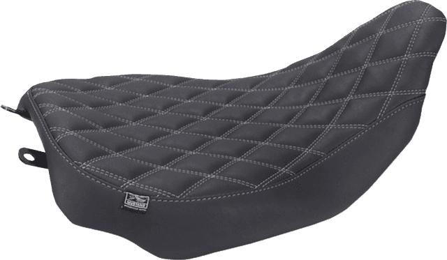 MUSTANG 0801-2324 Runaround™ Solo Seat - Double Diamond - Gun Metal Gray Stitch - FLT/FLH '23-'26