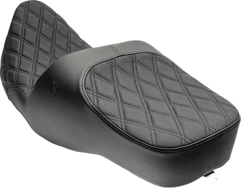 SLYFOX 08012376 Chariot Seat - Black Double Diamond Stitch - Black Logo - FLH/FLT '09-'23.5 — image 2 of 3