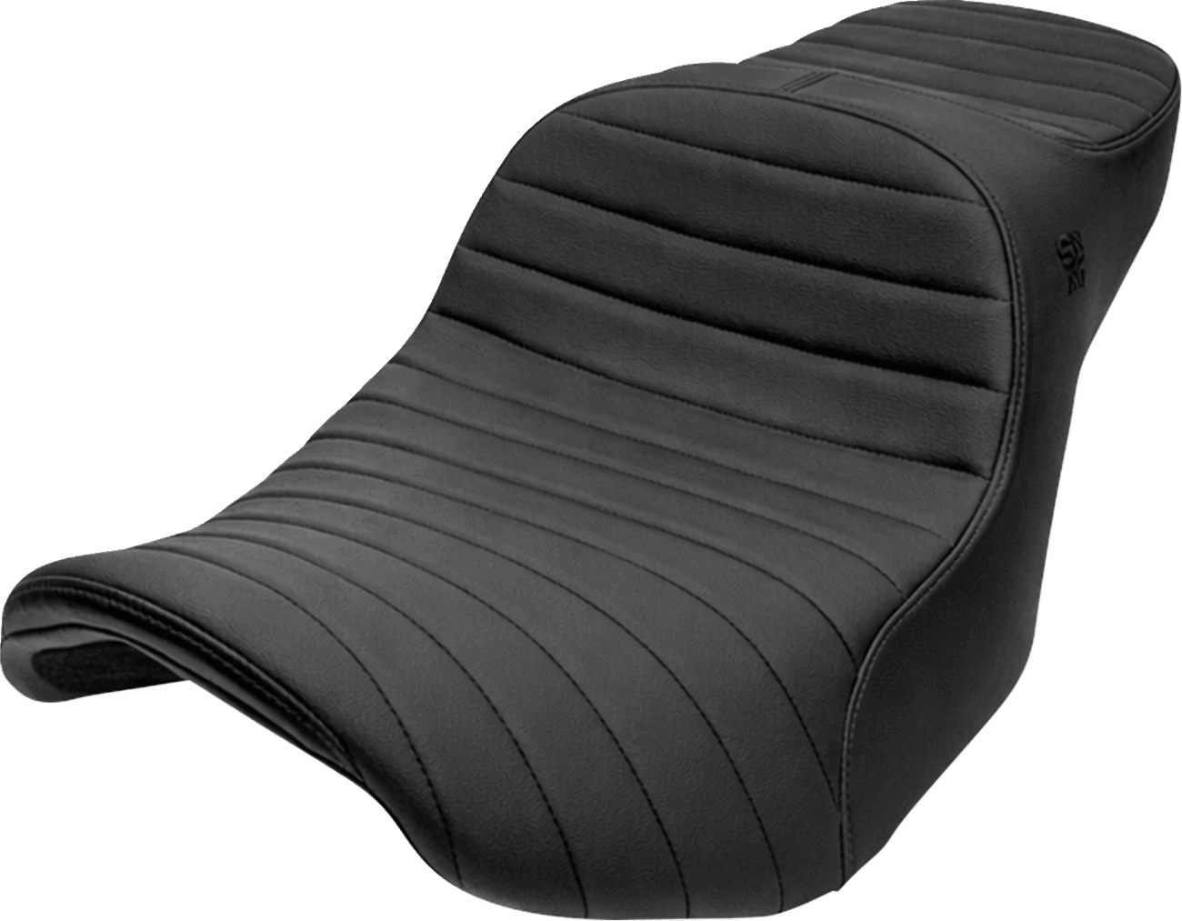 SLYFOX 08012378 Chariot Seat - Black Classic Stitch - Black Logo - FLH/FLT '23.5-'26