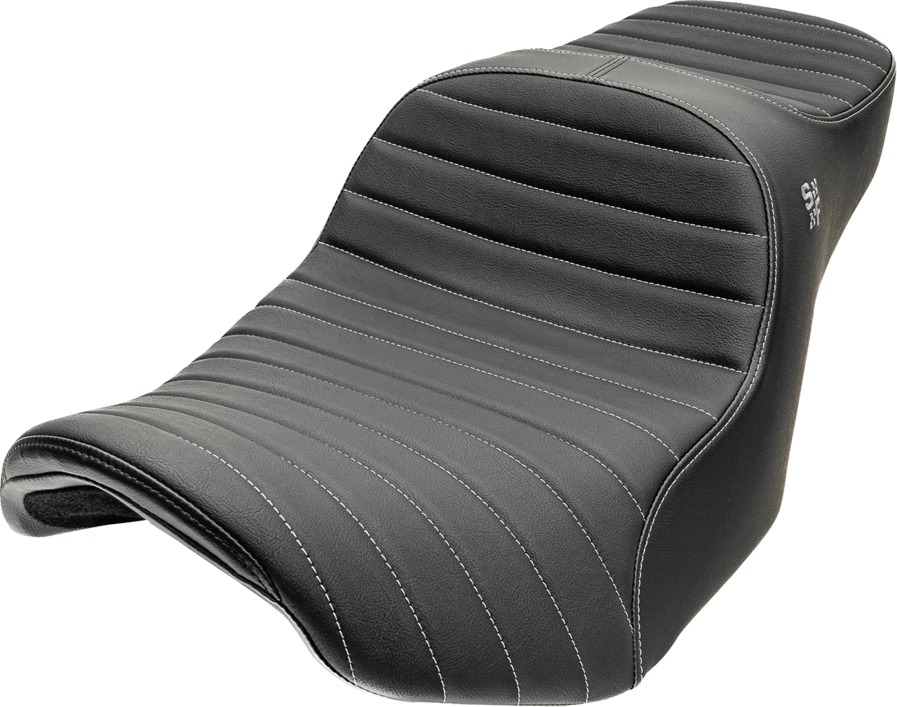 SLYFOX 08012379 Chariot Seat - Silver Classic Stitch - Silver Logo - FLH/FLT '23.5-'26