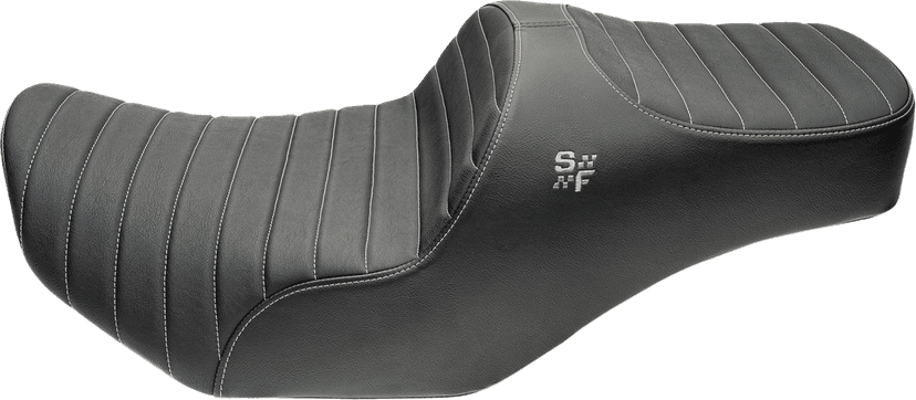 SLYFOX 08012379 Chariot Seat - Silver Classic Stitch - Silver Logo - FLH/FLT '23.5-'26 — image 2 of 3