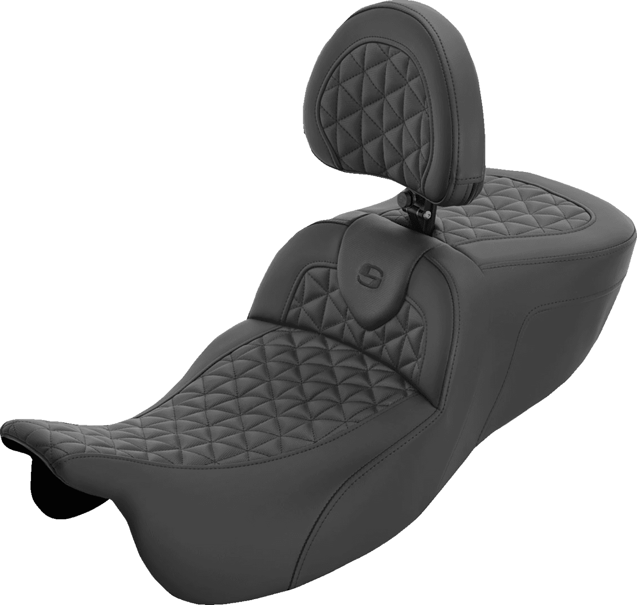 SADDLEMEN 08012425 Roadsofa™ Extended Reach Seat - with Backrest - Tri-Gripper - FLRT/FLTRT '15-'25