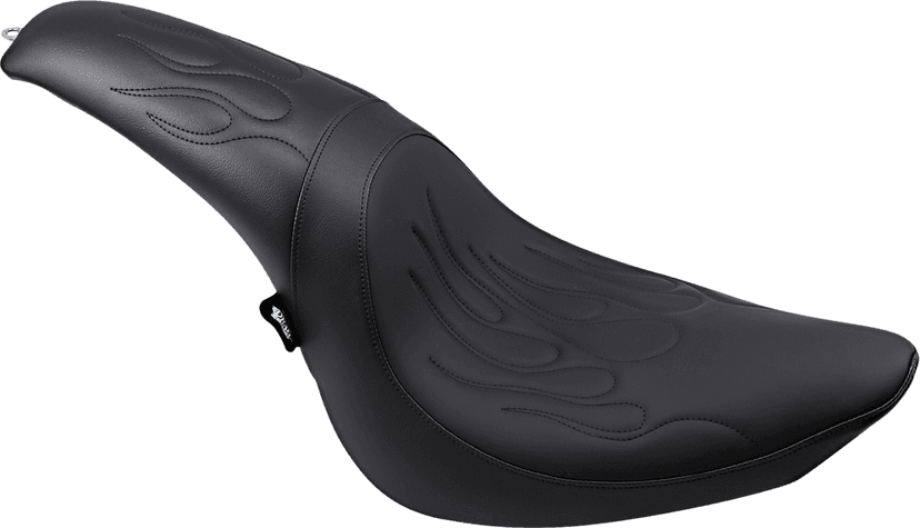 DRAG SPECIALTIES SEATS 0802-0393 Predator Seat - Black - Flame Stitched - FL/FX '06-'17 — image 1 of 3