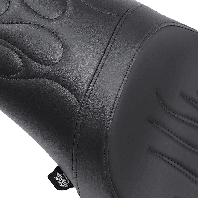 DRAG SPECIALTIES SEATS 0802-0468 Predator Seat - Flame Stitched - FL/FX '00-'17 — image 2 of 3