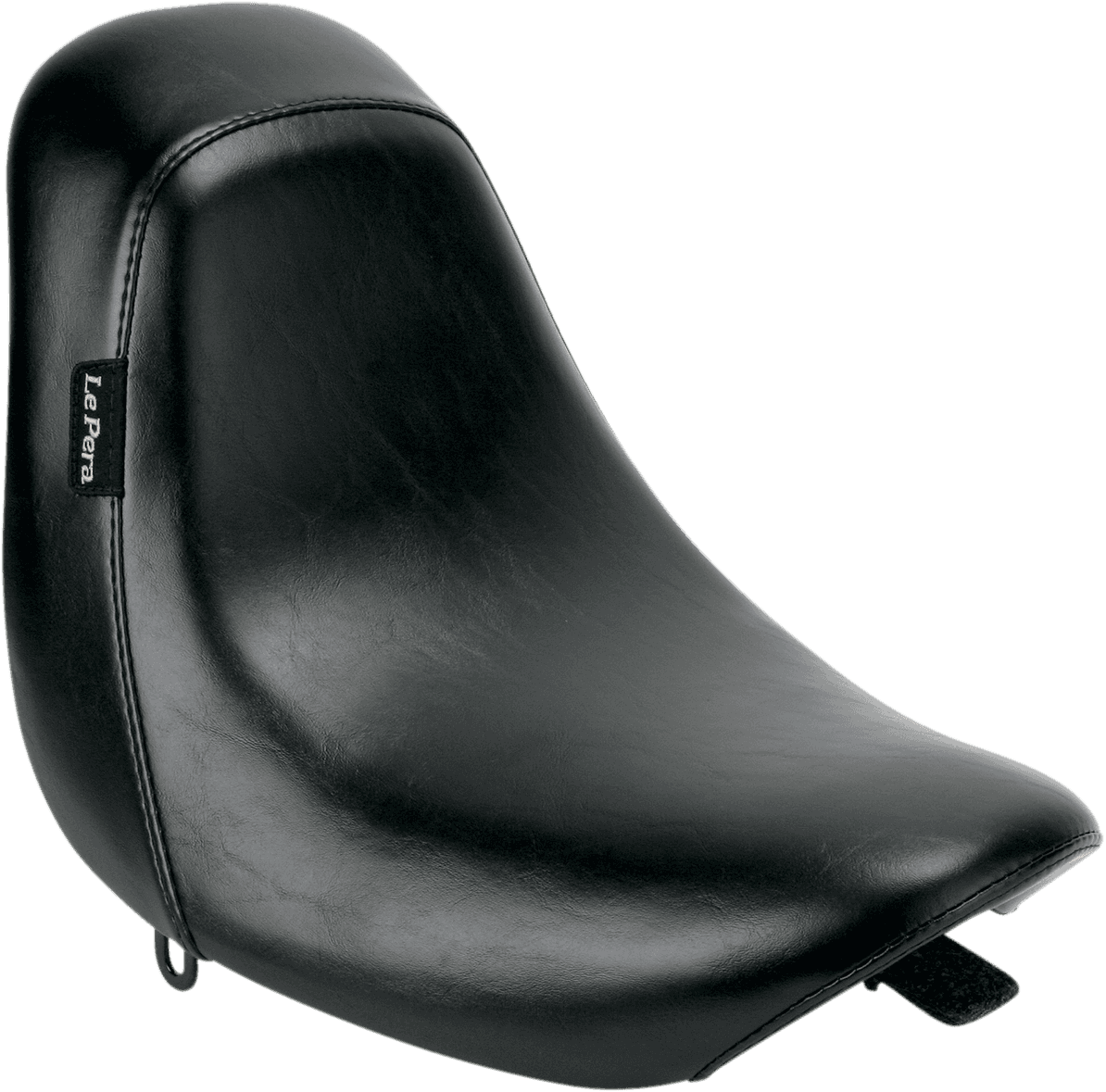 LE PERA 0802-0502 Bare Bones Solo Seat - Smooth - Black - Deuce - FXST '00-'07