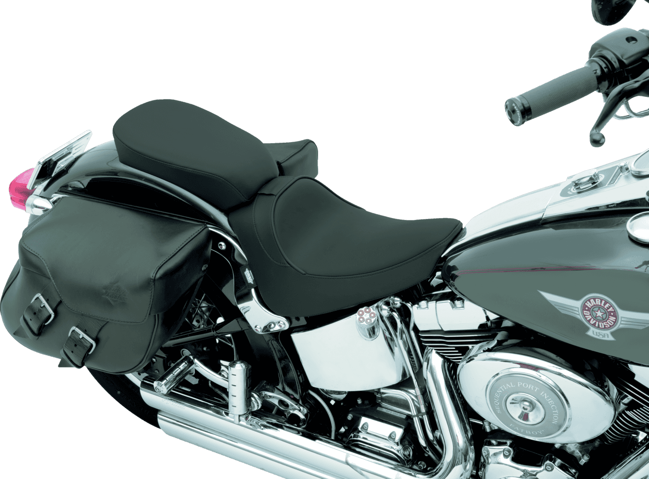 DRAG SPECIALTIES SEATS 0802-0636 Rear Solo Seat - Wide - Smooth - FXST/FLST '00-'06