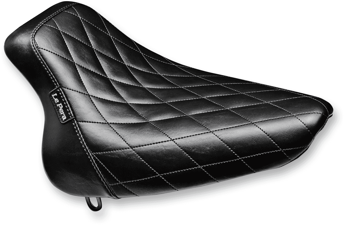 LE PERA 0802-0815 Bare Bones Solo Seat - Diamond Stitch - Black - Softail '00-'07