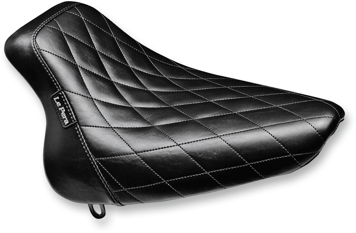 LE PERA 0802-0815 Bare Bones Solo Seat - Diamond Stitch - Black - Softail '00-'07