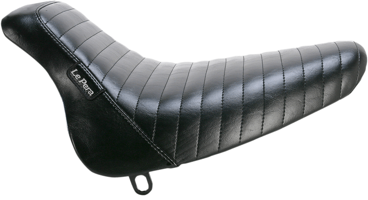 LE PERA 0802-0819 Bare Bones Solo Seat - Pleated - Black - Softail '00-'07