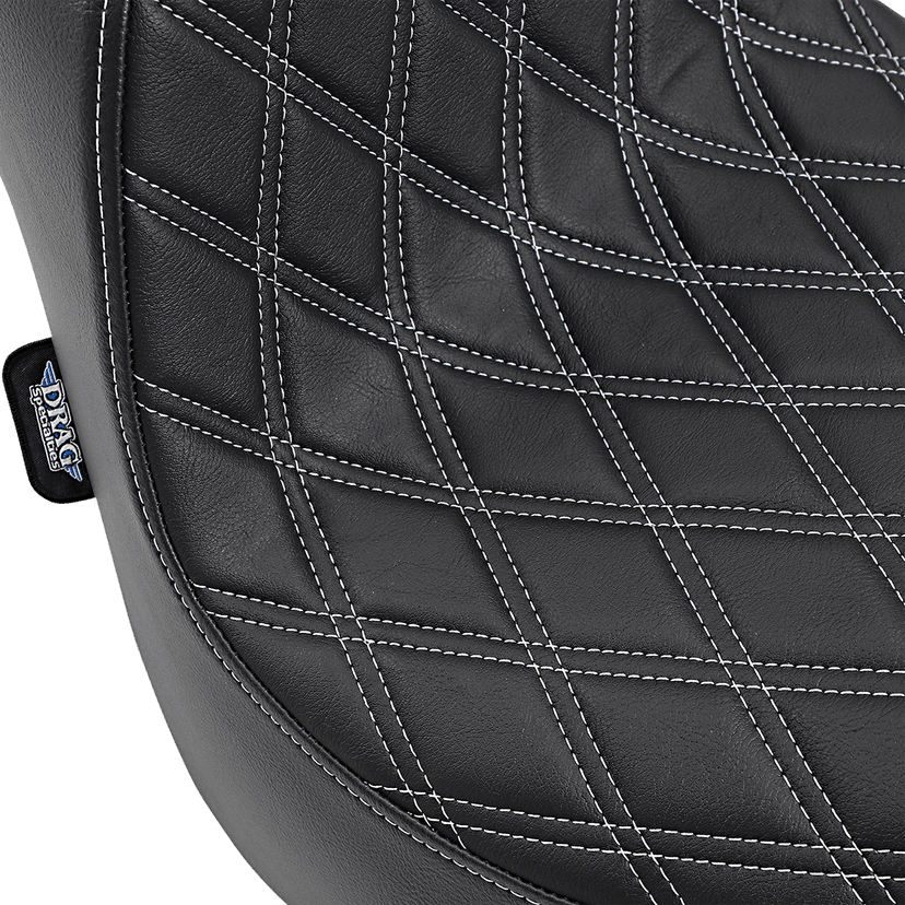 DRAG SPECIALTIES SEATS 0802-1073 Predator III Seat - Double Diamond - Silver Stitched - FXFB/S '18-'23 — image 2 of 5