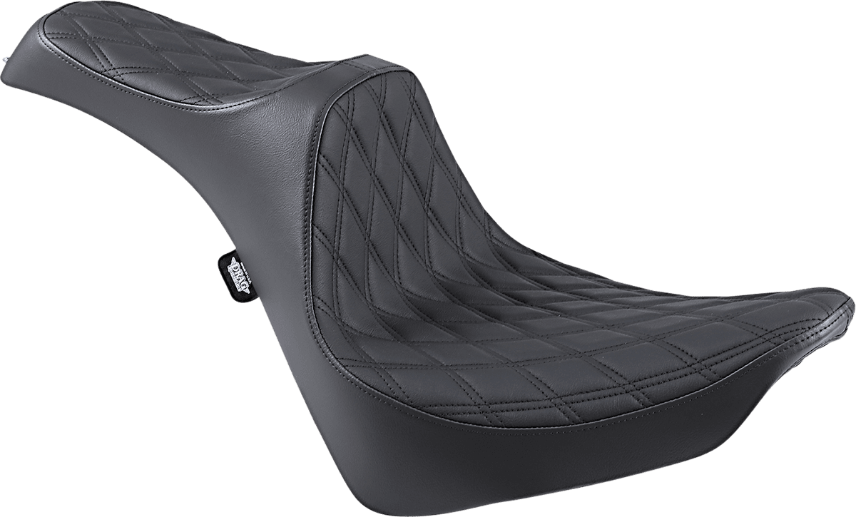 DRAG SPECIALTIES SEATS 0802-1145 Predator III Seat - Double Diamond - Black Stitching - FL/FX '18-'23