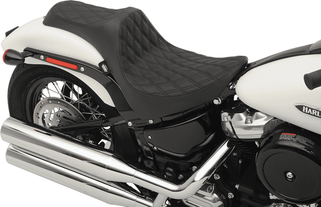 DRAG SPECIALTIES SEATS 0802-1145 Predator III Seat - Double Diamond - Black Stitching - FL/FX '18-'23 — image 3 of 3