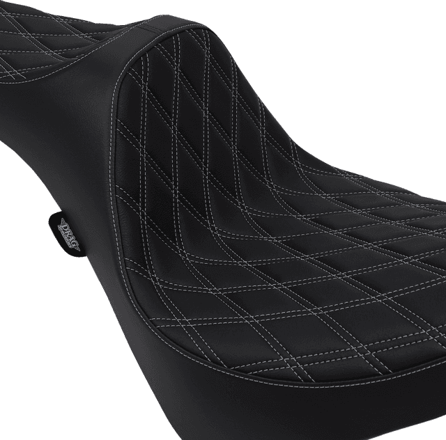 DRAG SPECIALTIES SEATS 0802-1146 Predator III Seat - Double Diamond - Silver Stitching - FL/FX '18-'23 — image 2 of 3