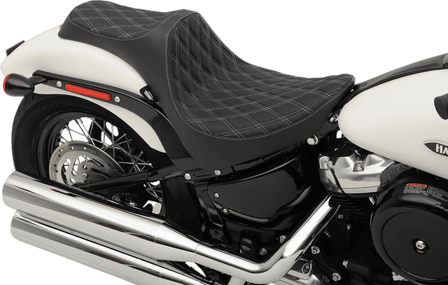 DRAG SPECIALTIES SEATS 0802-1146 Predator III Seat - Double Diamond - Silver Stitching - FL/FX '18-'23 — image 3 of 3