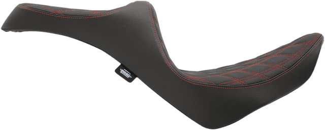 DRAG SPECIALTIES SEATS 0802-1147 Predator III Seat - Double Diamond - Red Stitching - FL/FX '18-'23 — image 2 of 4