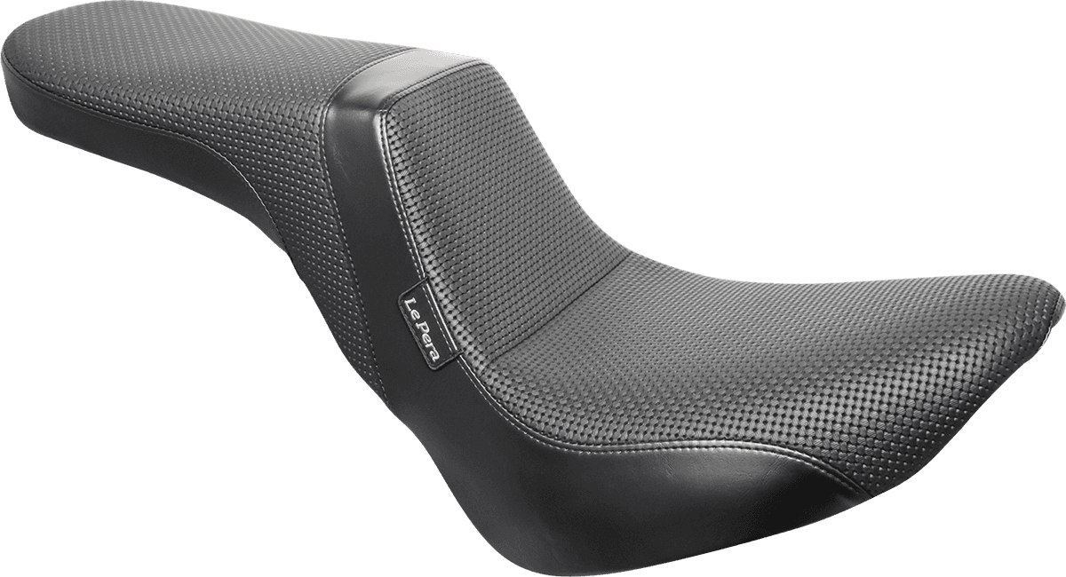 LE PERA 0802-1159 Daytona 2-Up Seat - Without Backrest - Basketweave - Black - FX/FL '18-'23