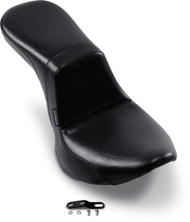 LE PERA 0802-1160 Daytona 2-Up Seat - Without Backrest - Smooth - Black - FX/FL '18-'23 — image 3 of 6