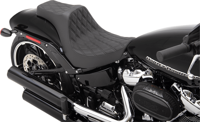 DRAG SPECIALTIES SEATS 0802-1267 Predator III Seat - Double Diamond - Black Stitching - FXBR/S '18-'20 — image 3 of 3