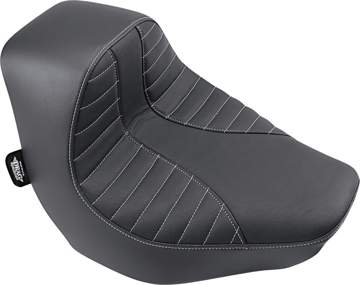 DRAG SPECIALTIES SEATS 0802-1273 EZ-Solo Seat - Scorpion Stitch - Silver Thread - Vinyl - FXBR/S '18-'20
