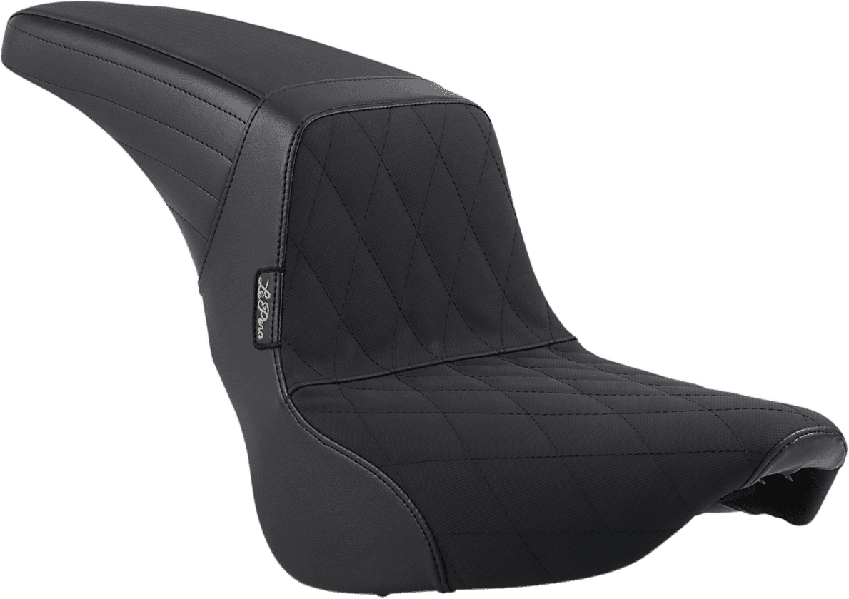 LE PERA 0802-1330 Kickflip Seat - Diamond w/ Gripp Tape - Black - Softail '18-'23